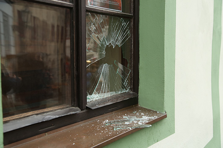 A2B Glass are able to board up broken windows while they are being repaired in Shrewsbury.